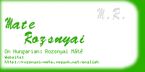 mate rozsnyai business card