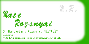 mate rozsnyai business card